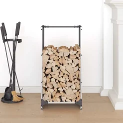 VIDAXL - Portant de bois de chauffage 40x30x80 cm acier inoxydable