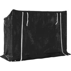 VIDAXL - Portant de bois de chauffage et housse de pluie acier galvanisé