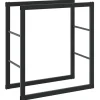 VIDAXL - Portant de bois de chauffage noir 55x30x61 cm acier