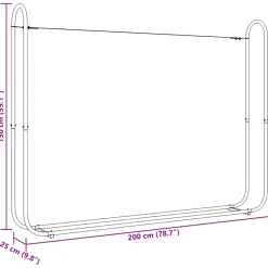 VIDAXL - Portant de bois de chauffage et housse de pluie acier galvanisé