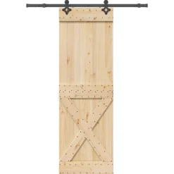 VIDAXL - Porte coulissante et kit de quincaillerie 70x210 cm pin massif