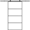 VIDAXL - Porte coulissante et kit de quincaillerie 102,5x205cm verre esg
