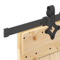 VIDAXL - Porte coulissante et kit de quincaillerie 95x210 cm pin massif