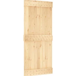 VIDAXL - Porte coulissante et kit de quincaillerie 90x210 cm pin massif