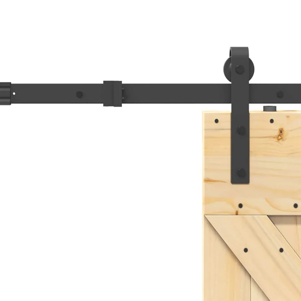 VIDAXL - Porte coulissante et kit de quincaillerie 85x210 cm pin massif