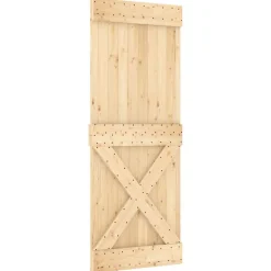VIDAXL - Porte coulissante et kit de quincaillerie 80x210 cm pin massif
