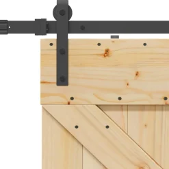 VIDAXL - Porte coulissante et kit de quincaillerie 100x210 cm pin massif