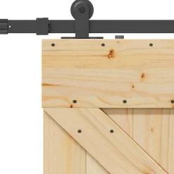 VIDAXL - Porte coulissante et kit de quincaillerie 80x210 cm pin massif