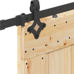 VIDAXL - Porte coulissante et kit de quincaillerie 85x210 cm pin massif