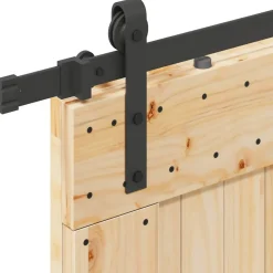 VIDAXL - Porte coulissante et kit de quincaillerie 80x210 cm pin massif