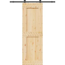 VIDAXL - Porte coulissante et kit de quincaillerie 70x210 cm pin massif