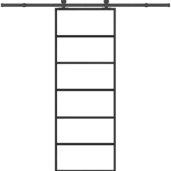 VIDAXL - Porte coulissante avec kit de quincaillerie 76x205 cm verre esg