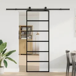 VIDAXL - Porte coulissante avec kit de quincaillerie 76x205 cm verre esg