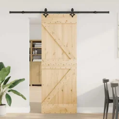 VIDAXL - Porte coulissante et kit de quincaillerie 70x210 cm pin massif