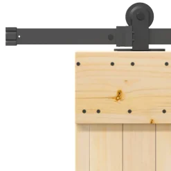 VIDAXL - Porte coulissante et kit de quincaillerie 80x210 cm pin massif