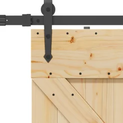 VIDAXL - Porte coulissante et kit de quincaillerie 80x210 cm pin massif