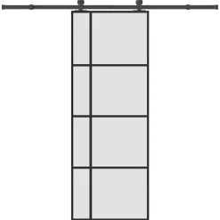 VIDAXL - Porte coulissante avec kit de quincaillerie 76x205 cm verre esg