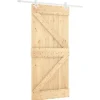VIDAXL - Porte coulissante et kit de quincaillerie 100x210 cm pin massif