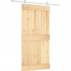 VIDAXL - Porte coulissante et kit de quincaillerie 100x210 cm pin massif