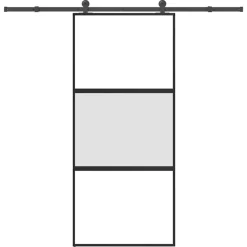 VIDAXL - Porte coulissante kit de quincaillerie trempé verre aluminium