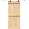 VIDAXL - Porte coulissante et kit de quincaillerie 90x210 cm pin massif