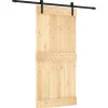 VIDAXL - Porte coulissante et kit de quincaillerie 95x210 cm pin massif