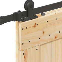 VIDAXL - Porte coulissante et kit de quincaillerie 95x210 cm pin massif