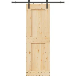 VIDAXL - Porte coulissante et kit de quincaillerie 70x210 cm pin massif