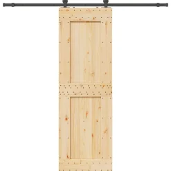 VIDAXL - Porte coulissante et kit de quincaillerie 70x210 cm pin massif