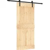 VIDAXL - Porte coulissante et kit de quincaillerie 90x210 cm pin massif