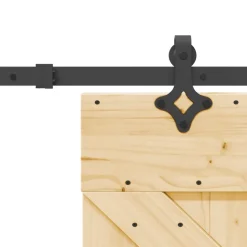 VIDAXL - Porte coulissante et kit de quincaillerie 95x210 cm pin massif