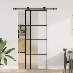 VIDAXL - Porte coulissante avec kit de quincaillerie 76x205 cm verre esg