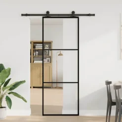 VIDAXL - Porte coulissante avec kit de quincaillerie 76x205 cm verre esg
