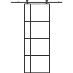 VIDAXL - Porte coulissante avec kit de quincaillerie 76x205 cm verre esg