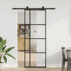 VIDAXL - Porte coulissante avec kit de quincaillerie 76x205 cm verre esg