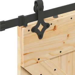 VIDAXL - Porte coulissante et kit de quincaillerie 100x210 cm pin massif