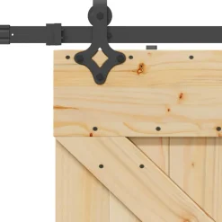 VIDAXL - Porte coulissante et kit de quincaillerie 100x210 cm pin massif