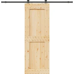 VIDAXL - Porte coulissante et kit de quincaillerie 80x210 cm pin massif