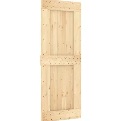 VIDAXL - Porte coulissante et kit de quincaillerie 80x210 cm pin massif