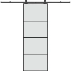 VIDAXL - Porte coulissante avec kit de quincaillerie 76x205 cm verre esg