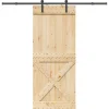 VIDAXL - Porte coulissante et kit de quincaillerie 90x210 cm pin massif