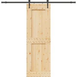 VIDAXL - Porte coulissante et kit de quincaillerie 70x210 cm pin massif