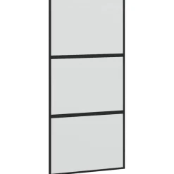 VIDAXL - Porte coulissante kit de quincaillerie trempé verre aluminium