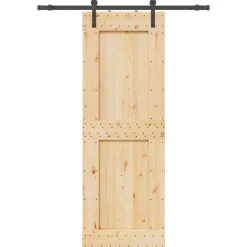 VIDAXL - Porte coulissante et kit de quincaillerie 85x210 cm pin massif