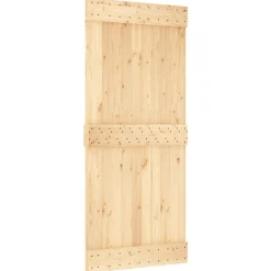VIDAXL - Porte coulissante et kit de quincaillerie 90x210 cm pin massif