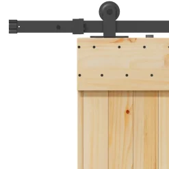 VIDAXL - Porte coulissante et kit de quincaillerie 90x210 cm pin massif