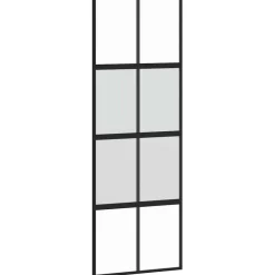 VIDAXL - Porte coulissante kit de quincaillerie trempé verre aluminium