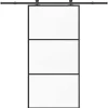VIDAXL - Porte coulissante et quincaillerie esg verre et aluminium