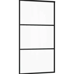 VIDAXL - Porte coulissante et quincaillerie esg verre et aluminium