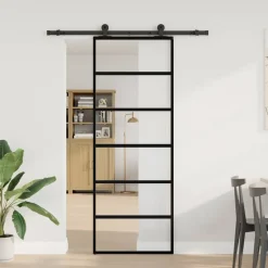 VIDAXL - Porte coulissante avec kit de quincaillerie 76x205 cm verre esg